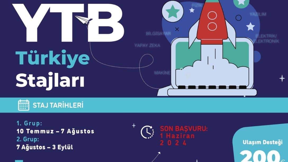 YTB Türkiye Stajları Programı için başvurular başlamıştır.